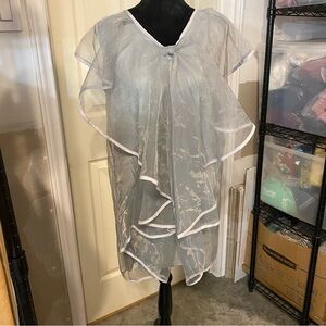 Pink Lady Chiffon Overlay Dress Mini Dress in Gray , Sleeveless Back zip…